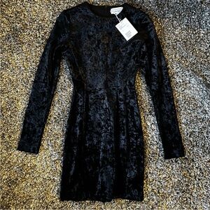 & Other Stories Black Long Sleeve Mini Dress 0/XS NEW